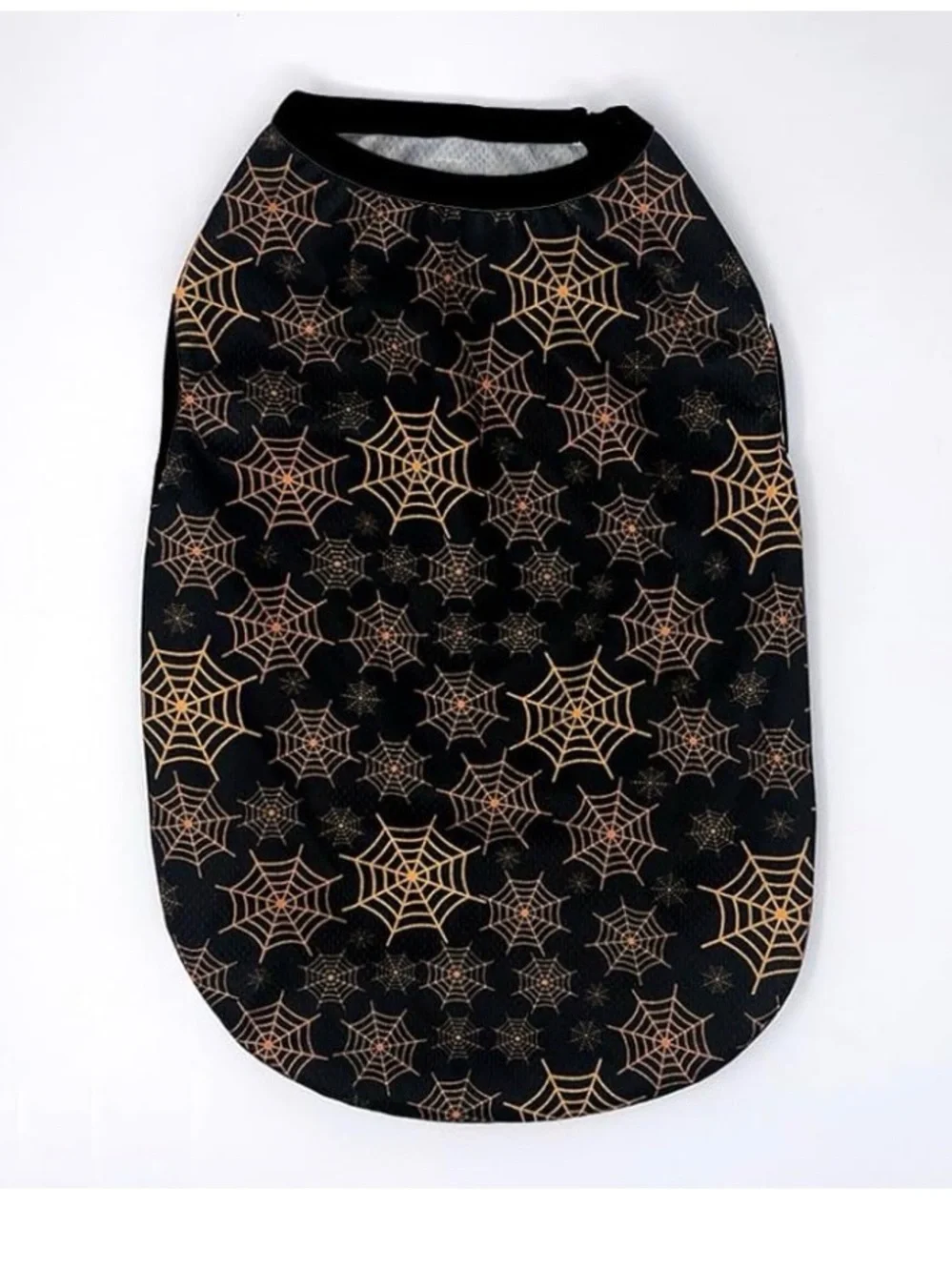 Halloween Black & Orange Spiderweb Dog Shirt